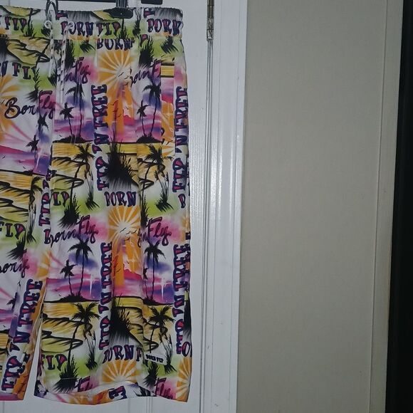 Born Fly  Fly N free print tropical beach swim trunks Sz 2XL NWT - Picture 2 of 9